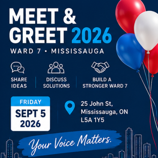 Meet & Greet 2026 event poster — September 5, 25 John St, Mississauga