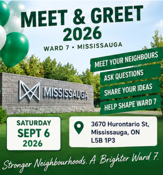 Meet & Greet 2026 event poster — September 6, 3670 Hurontario St, Mississauga